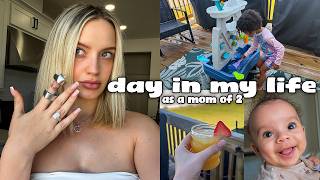 day in my life as a mom of 2 | i injured my finger, teething baby, & more!