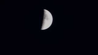 Earth's Moon - Lunar phase: First quarter moon / Halbmond - zunehmender Mond (Halbphase)