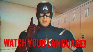 Avengers: Endgame except every bad word is cap saying language