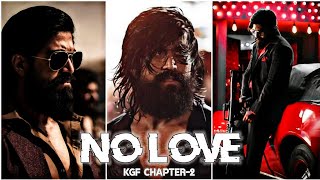 NO LOVE - ROCKY BHAI 🔥 KGF CHAPTER 2 🔥 ROCKY BHAI 4K EDIT 💖 BTH EDITZ #shorts #kgf2