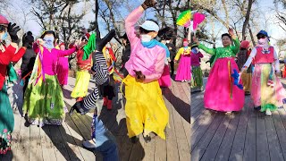 공원에서 막춤 제일 잘추는 세이모 한자리에 무대가 흔들흔들 흔들린다 연변 연길공원 세로직캠 클린버전 초고화질