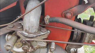 Dad's 56 Gravely L. How I hooked up governor linkage, adjust and final test drive.