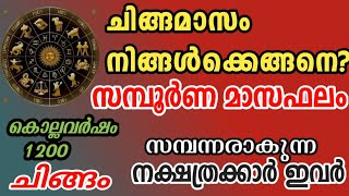 ചിങ്ങ മാസത്തിലെ സമ്പൂർണ്ണ ഫലം / ചിങ്ങരാശിഫലം 2024/ Chingam raasi bhalam#astrologymalayalam