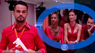 BBB25: JOÃO GABRIEL COLOCA PULSEIRA NA MIRA DO LÍDER, COMENTANDO AO VIVO