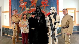 Another hospital with the 501st Legion as Darth Vader