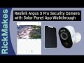 Reolink Argus 3 Pro Security Camera with Solar Panel App Walkthrough