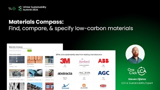 Find, compare, \u0026 specify low-carbon materials with Materials Compass | One Click LCA tutorial