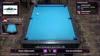 TRES HERMANOS vs THE RACKETEERS - WBCA 9 BALL 2024 - TABLE 2 | EvoSports