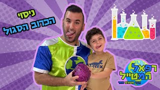 ניסוי מדעי כרוב סגול מחליף צבעים ! | ניסויים עם ילדים | רפאל המטייל