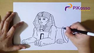 How to Draw The Great Sphinx step by step