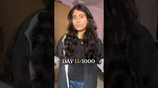 Day 15/1000 Aaj maine try kiya Heatless Curls 😱 #minivlog #ashortaday #dailyvlog