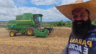 we harvested the soybeans from the ranch and...