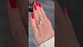 Oval Cut Hidden Halo ring  #engagementring #youtubeshorts #poetrobson