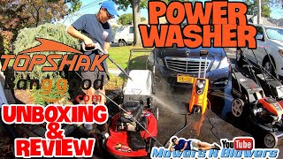 BANGGOOD TOPSHAK TS-HPW3 2500PSI RETRACTABLE HANDLE ELECTRIC POWER PRESSURE WASHER UNBOXING \u0026 REVIEW