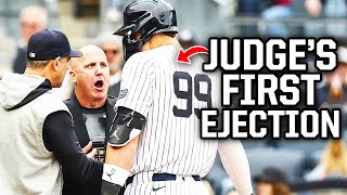 Umpire Ejects Aaron Judge For The First Time Ever A Breakdown