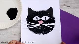 Fork Painted Black Cat Craft For Kids