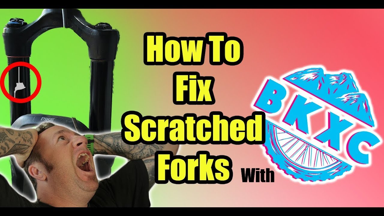 How To Repair Scratched MTB Forks In 3 Minutes With BKXC - YouTube