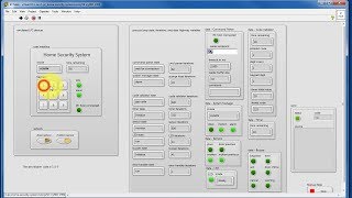 LabVIEW code: System controller application example: Home Security System (expected results)