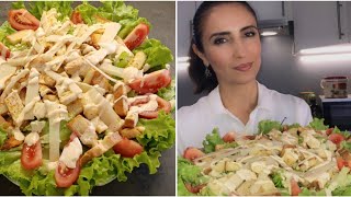 #Աղցան Կեսար (Ցեզար) շատ համեղ սոուսով, Հեշտ ու արագ պատրաստվող #салат_цезарь #salad_seasar