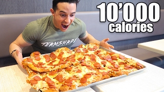 MANGER PIZZA XXL 10'000 CALORIES !!