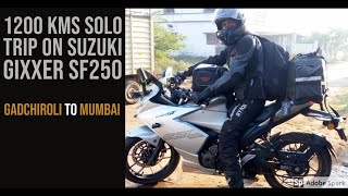 1200 Km Solo Ride on SUZUKI SF250 | Gadchiroli to Mumbai on Bike