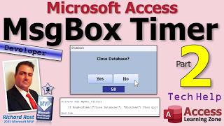 How To Create A Countdown Message Box In Microsoft Access - MsgBox with Timer, Part 2