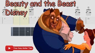 Disney - Beauty and the Beast - Easy guitar Tab