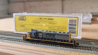 AZL 64209-1 CSX SD40-2 Locomotive # 8134 Test Run at z.scale.hobo 08.24.2024