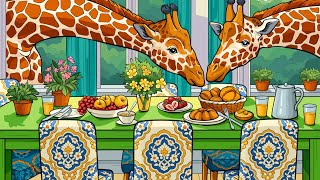 Zen Color app Paint by Numbers Giraffe in the Kitchen #colorwithme #relaxing #coloring #book #video