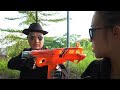 gugu nerf war couple swat warriors nerf guns skill sniper fight dr lee crazy restore hope