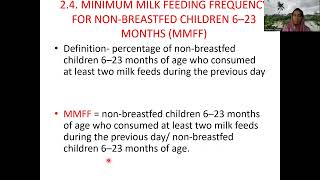 NEW IYCF(INFANT AND YOUNG CHILD FEEDING) INDICATORS