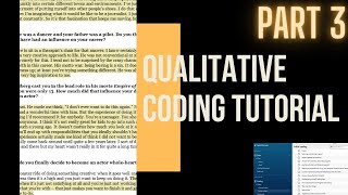 Qualitative data analysis - Developing THEMES from CODES | "From Codes to Themes" episode 3