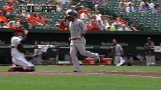 CWS@BAL: LaRoche plates Melky with double to center