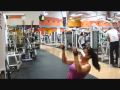 Catherine Holland Personal Trainer and Fitness Model Performs Lat Pulldowns