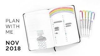 bullet journal plan with me 🌈 november 2018