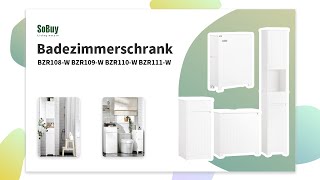 SoBuy Badezimmerschrank | Wäscheschrank | Hoch schrank bad | Schrank für badezimmer | BZR108-W