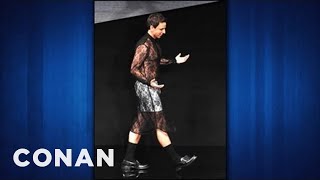 Seth Meyers On Wearing Marc Jacobs See-Thru Ball Dress - CONAN on TBS