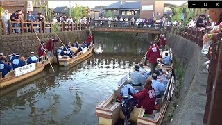 2021年10月10日小野川にて寺宿囃子連の下座舟披露、すり合わせの時も祭りの雰囲気が出ており活気のある瞬間でした。