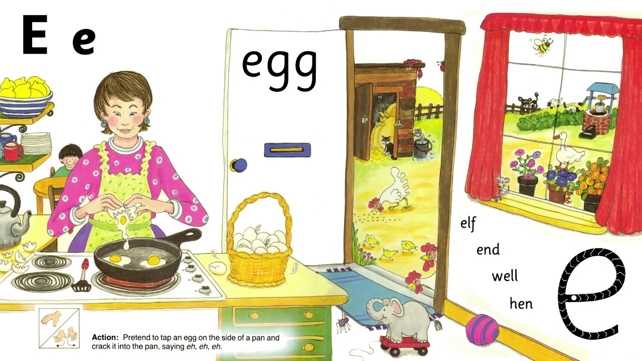 Jolly Phonics Letter E Story