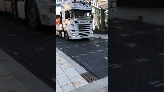 xtek Fahrplatten als Pflasterschutz zur der Umgestaltung und Sanierung des Markplatz in Stuttgart