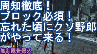 ダークソウル3 サリ裏侵入 周知徹底！ブロック必須！忘れた頃にクソ野郎がやって来る！ DARK SOULS III