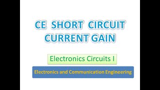 CE Short Circuit Current Gain