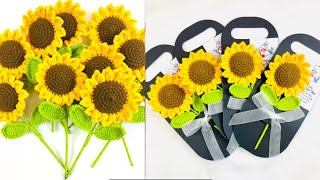 🌻[ENG SUB] Crochet sunflower || HD móc hoa hướng dương làm quà tặng🌻