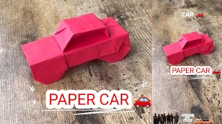 PAPER CAR 🚗 Making Video | How To Make Easy Paper CAR For Kids | Origami Car Step by Step Tamil