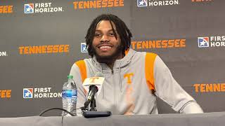 Tennessee C Jonas Aidoo Reacts to HUGE Win over No. 1 Alabama in Knoxville