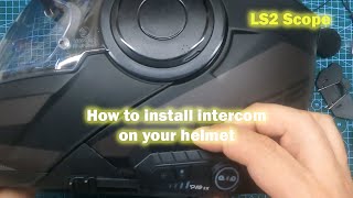 How to install an intercom on your helmet. #bluetooth #intercom #ls2helmets