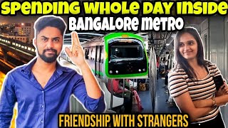 One Day inside Bangalore metro |Make friends🥰 |No food😨|kannada challenge| Vikas Gowda