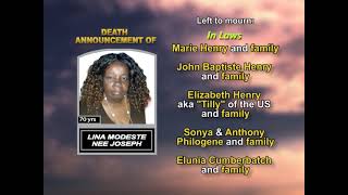 Lina Modeste Nee Joseph ~ Long Obituary