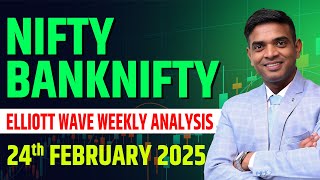 Nifty \u0026 Bank Nifty Analysis for Monday, 24th Feb 2025 | Elliott Wave Forecast \u0026 Expert Insights