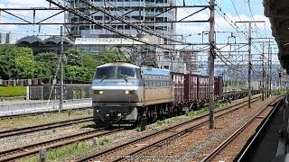 《JR貨物》EF66 115号機が牽引する83ﾚ貨物列車 百済タへ（R3.7.21）83ﾚ EF66 115号機+コキ22両